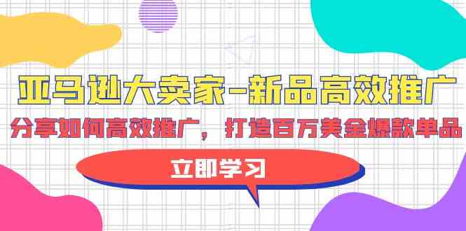 亚马逊大卖家新品高效推广，分享如何高效推广，打造百万美金爆款单品-三六网赚