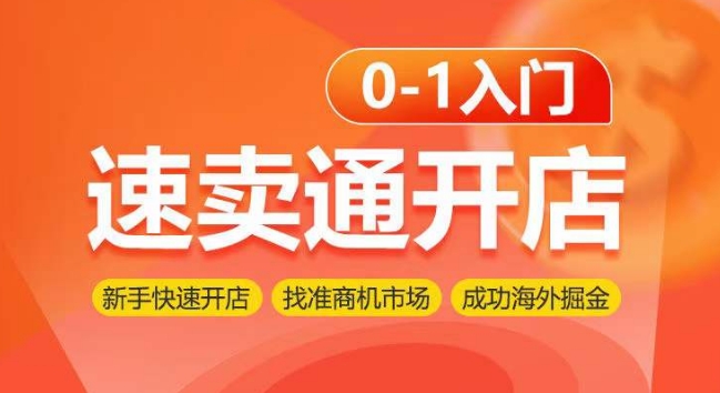 速卖通开店0-1入门，新手快速开店 找准商机市场 成功海外掘金-三六网赚