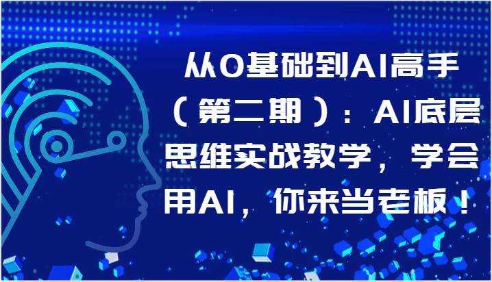 从0基础到AI高手（第二期）：AI底层思维实战教学，学会用AI，你来当老板！-三六网赚