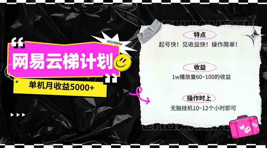 （10063期）最新网易云梯计划网页版，单机月收益5000+！可放大操作-三六网赚