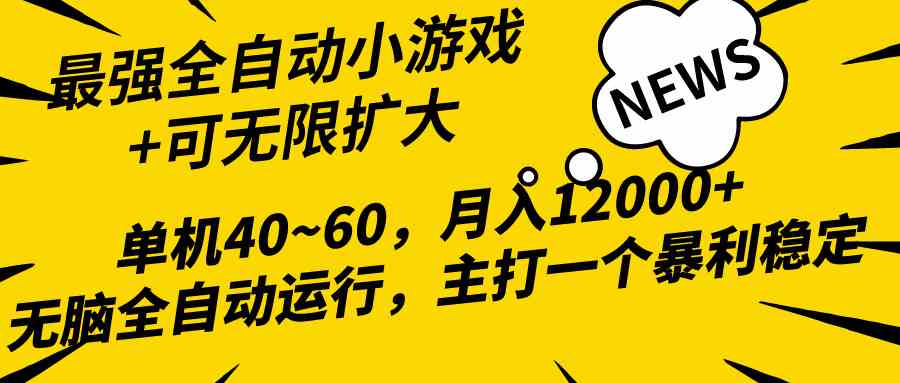 （10046期）2024最新全网独家小游戏全自动，单机40~60,稳定躺赚，小白都能月入过万-三六网赚