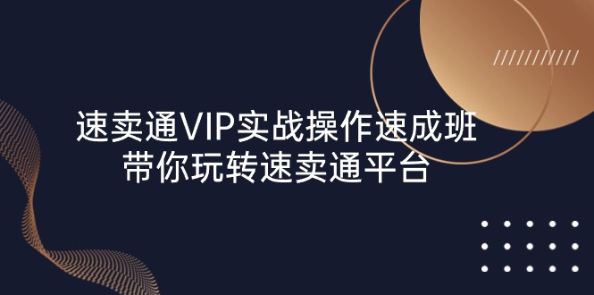 （10935期）速卖通 VIP实战操作-速成班，带你玩转速卖通平台（23节）-三六网赚