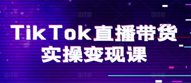 TikTok直播带货实操变现课：系统起号、科学复盘、变现链路、直播配置、小店操作流程、团队搭建等。-三六网赚