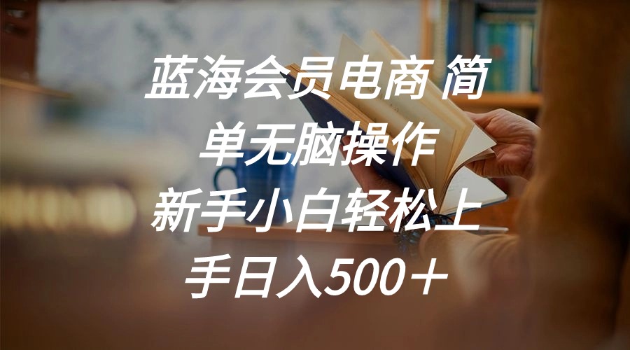 （11068期）蓝海会员电商 简单无脑操作 新手小白轻松上手日入500＋-三六网赚