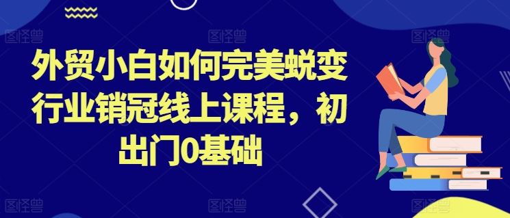 外贸小白如何完美蜕变行业销冠线上课程，初出门0基础-三六网赚