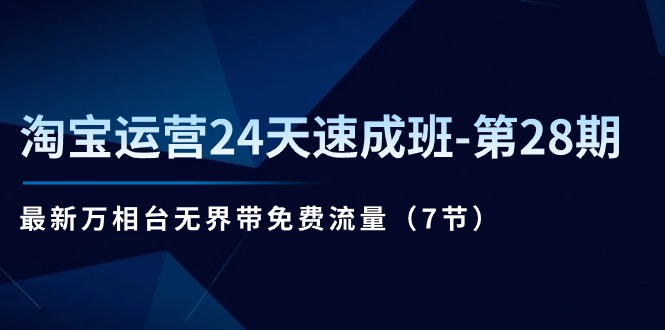 （11182期）淘宝运营24天速成班-第28期：最新万相台无界带免费流量（7节）-三六网赚