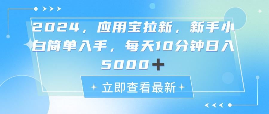 （11236期）2024应用宝拉新，真正的蓝海项目，每天动动手指，日入5000+-三六网赚