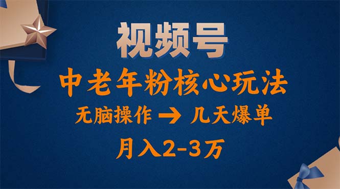 （11288期）视频号火爆玩法，高端中老年粉核心打法，无脑操作，一天十分钟，月入两万-三六网赚