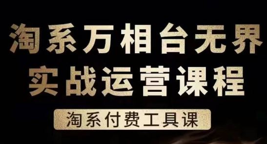 淘系万相台无界实战运营课，淘系付费工具课-三六网赚