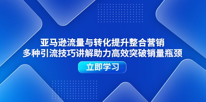 （11335期）亚马逊流量与转化提升整合营销，多种引流技巧讲解助力高效突破销量瓶颈-三六网赚