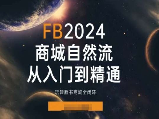 2024Faceboo商城自然流(从入门到精通)，玩转脸书商城全闭环-三六网赚