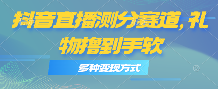 （11380期）抖音直播测分赛道，多种变现方式，轻松日入1000+-三六网赚