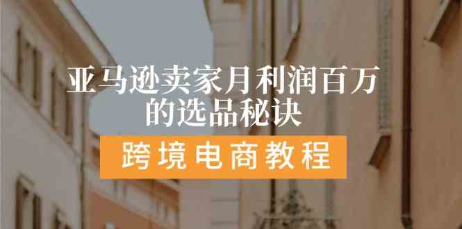 亚马逊卖家月利润百万的选品秘诀: 抓重点/高利润/大方向/大类目/选品易-三六网赚