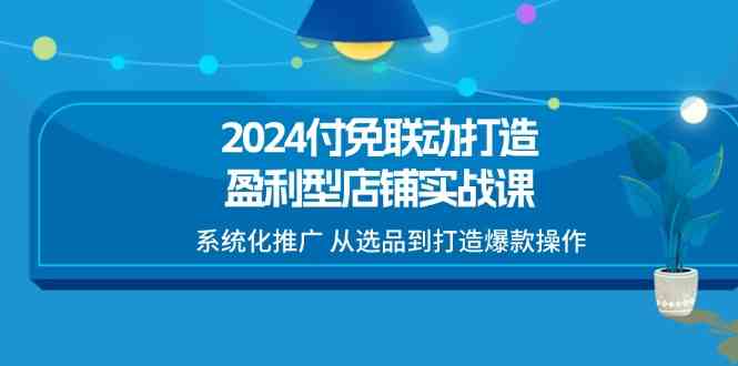 2024付免联动打造盈利型店铺实战课，系统化推广 从选品到打造爆款操作-三六网赚