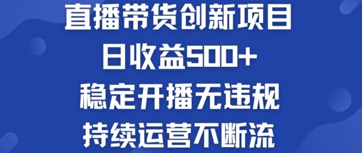 淘宝无人直播带货创新项目：日收益500+  稳定开播无违规  持续运营不断流【揭秘】-三六网赚