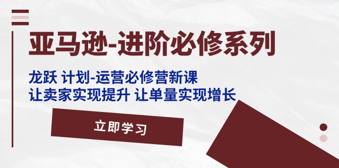 （11623期）亚马逊-进阶必修系列，龙跃 计划-运营必修营新课，让卖家实现提升 让单…-三六网赚