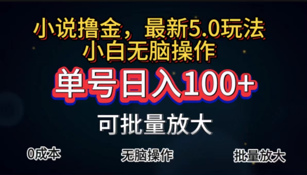 （11651期）全自动小说撸金，单号日入100+小白轻松上手，无脑操作-三六网赚