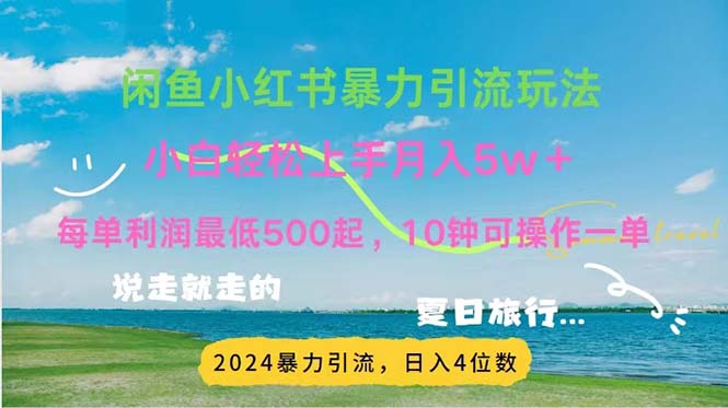 （11650期）2024暑假赚钱项目小红书咸鱼暴力引流，简单无脑操作，每单利润500+，…-三六网赚