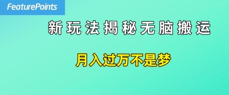 简单操作，每天50美元收入，搬运就是赚钱的秘诀【揭秘】-三六网赚