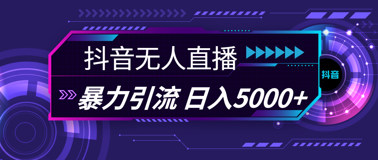 （11709期）抖音无人直播，暴利引流，日入5000+-三六网赚