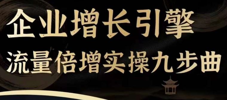 企业增长引擎流量倍增实操九步曲，一套课程帮你找到快速、简单、有效、可复制的获客+变现方式，-三六网赚