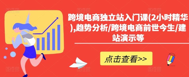 跨境电商独立站入门课(2小时精华),趋势分析/跨境电商前世今生/建站演示等-三六网赚