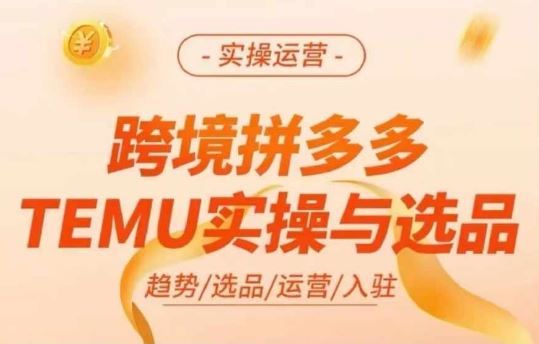 跨境拼多多TEMU实操与选品，多多temu跨境选品运营实操-三六网赚