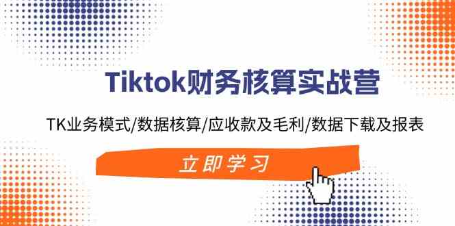 Tiktok财务核算实战营：TK业务模式/数据核算/应收款及毛利/数据下载及报表-三六网赚