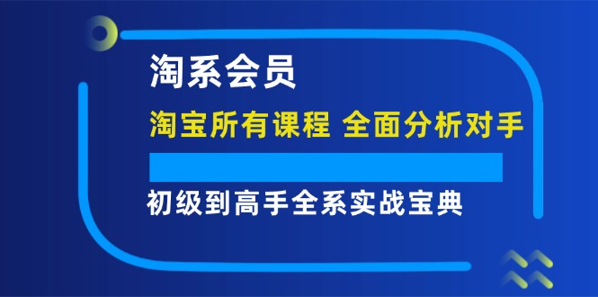 （12055期）淘系会员【淘宝所有课程，全面分析对手】，初级到高手全系实战宝典-三六网赚