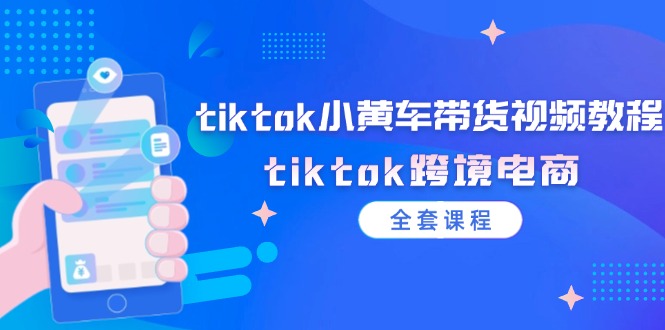 （12059期）tiktok小黄车带货视频教程，tiktok跨境电商（全套课程）-三六网赚