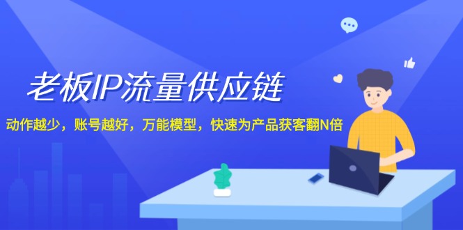 （12077期）老板 IP流量 供应链，动作越少，账号越好，万能模型，快速为产品获客翻N倍-三六网赚