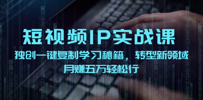 短视频IP实战课，独创一键复制学习秘籍，转战新领域，月赚五万轻松行-三六网赚