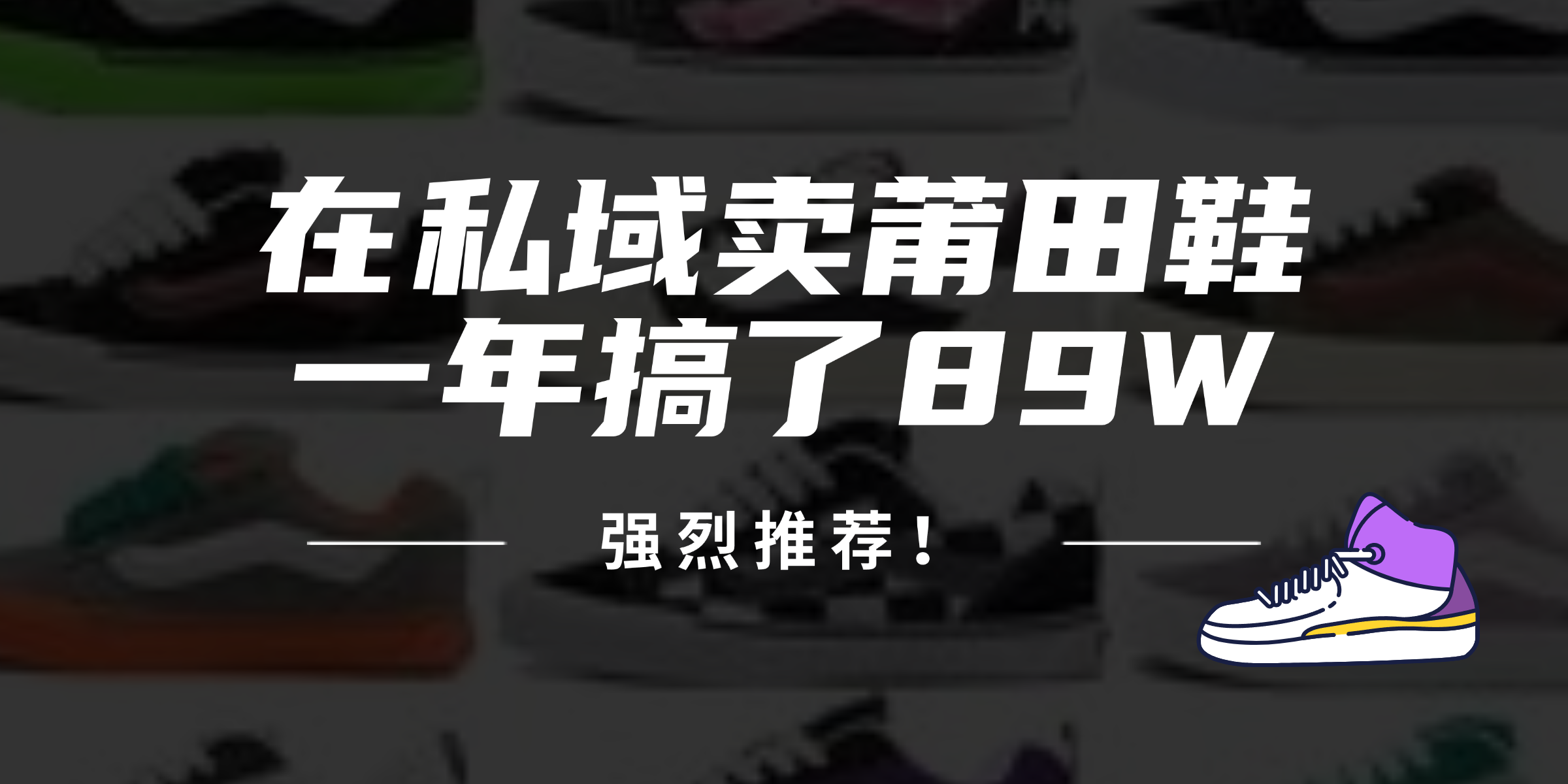 （12370期）24年在私域卖莆田鞋，一年搞了89W，强烈推荐！-三六网赚