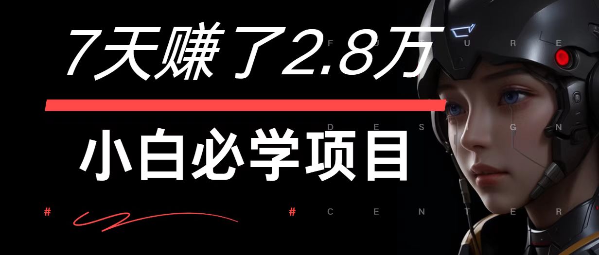 7天赚了2.8万！每单利润最少500+，轻松月入7万+小白有手就行-三六网赚