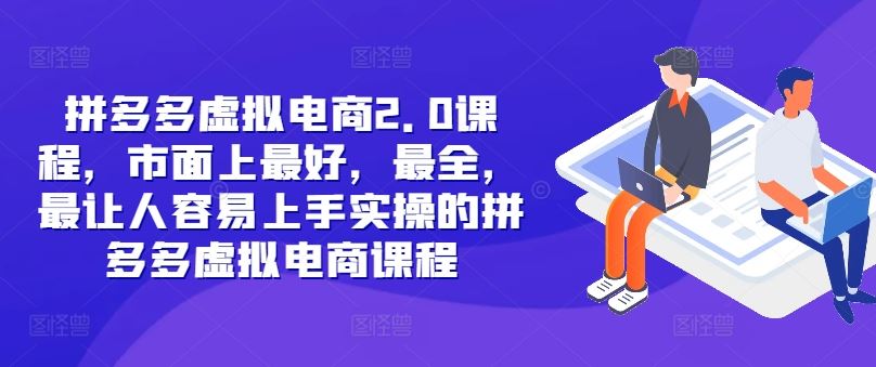 拼多多虚拟电商2.0项目，市面上最好，最全，最让人容易上手实操的拼多多虚拟电商课程-三六网赚