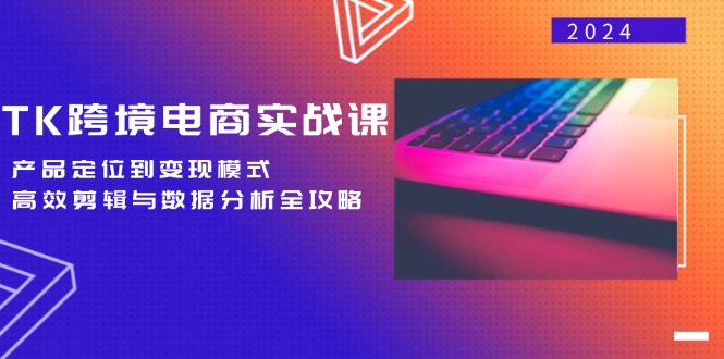 TK跨境电商实战课：产品定位到变现模式，高效剪辑与数据分析全攻略-三六网赚