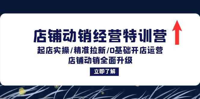 店铺动销经营特训营：起店实操/精准拉新/0基础开店运营/店铺动销全面升级-三六网赚