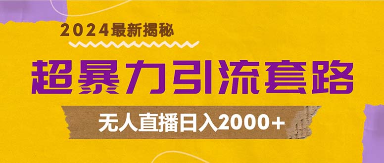 （12800期）超暴力引流套路，无人直播日入2000+-三六网赚