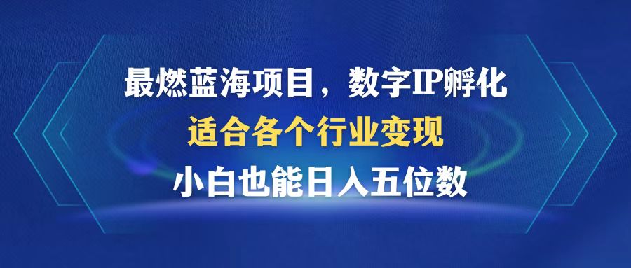 （12941期）最燃蓝海项目  数字IP孵化  适合各个行业变现  小白也能日入5位数-三六网赚