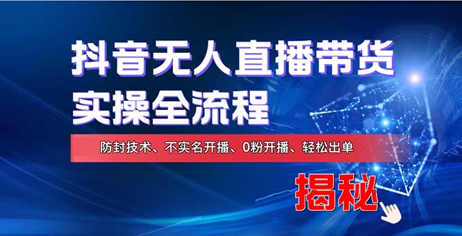 （13001期）在线赚钱新途径：如何用抖音无人直播实现财务自由，全套实操流程，含…-三六网赚