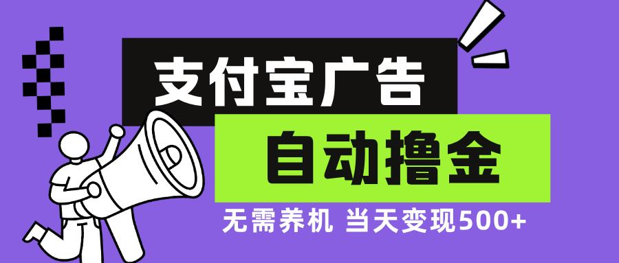 （13101期）支付宝广告全自动撸金，无需养机，当天落地500+-三六网赚