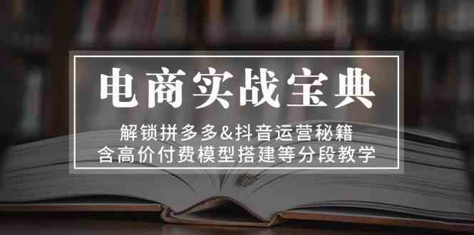 电商实战宝典：解锁拼多多&抖音运营秘籍，含高价付费模型搭建等分段教学-三六网赚