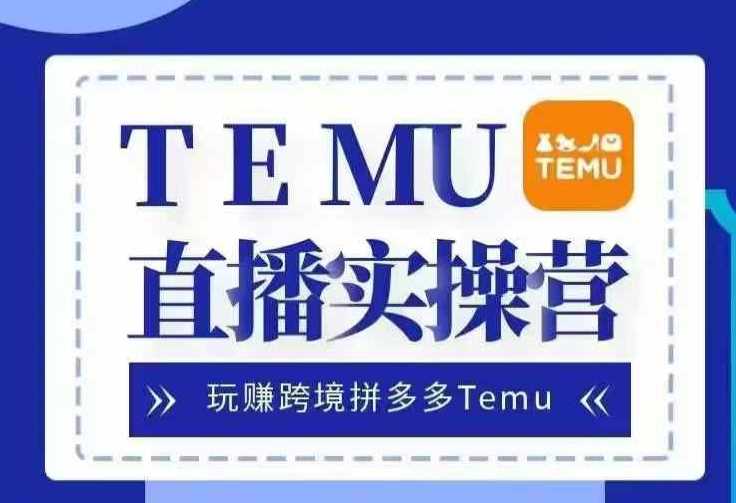 Temu直播实战营，玩赚跨境拼多多Temu，国内电商卷就出海赚美金-三六网赚