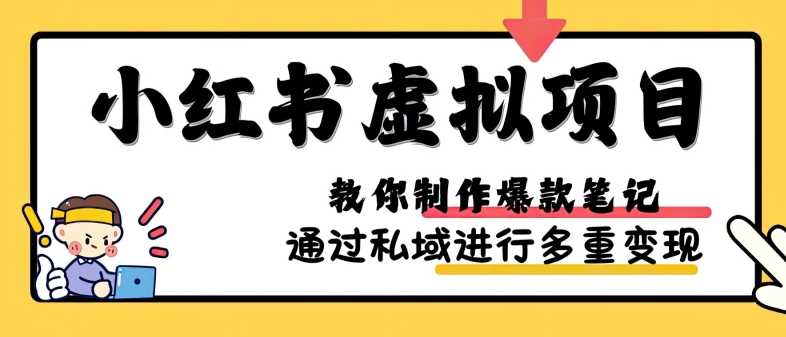 小红书虚拟项目实战，爆款笔记制作，矩阵放大玩法分享-三六网赚