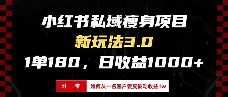 （13348期）小红书瘦身项目3.0模式，新手小白日赚收益1000+（附从一名客户裂变收益…-三六网赚