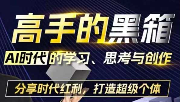 高手的黑箱：AI时代学习、思考与创作-分红时代红利，打造超级个体-三六网赚