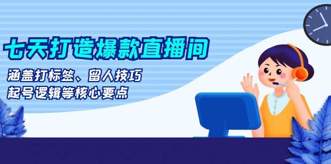 （13382期）七天打造爆款直播间：涵盖打标签、留人技巧、起号逻辑等核心要点-三六网赚