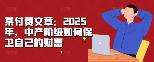 某付费文章：2025年，中产阶级如何保卫自己的财富-三六网赚