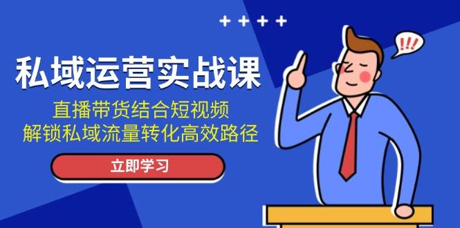 私域运营实战课：直播带货结合短视频，解锁私域流量转化高效路径-三六网赚