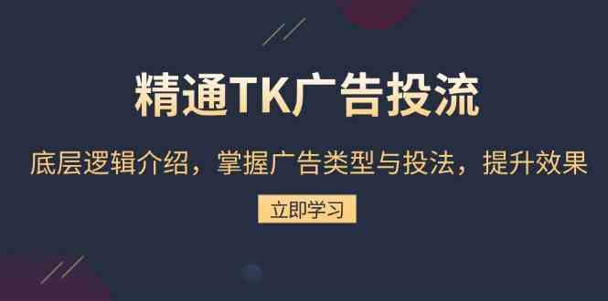 精通TK广告投流：底层逻辑介绍，掌握广告类型与投法，提升效果-三六网赚